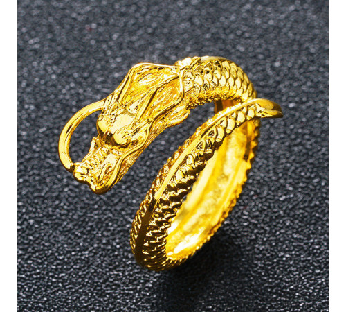Позолочена каблучка  Дракона -символ успіху та процвітання