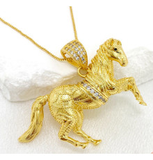 Позолочена підвіска швидка Кінь — позитивні зміни, збільшення ваших грошей