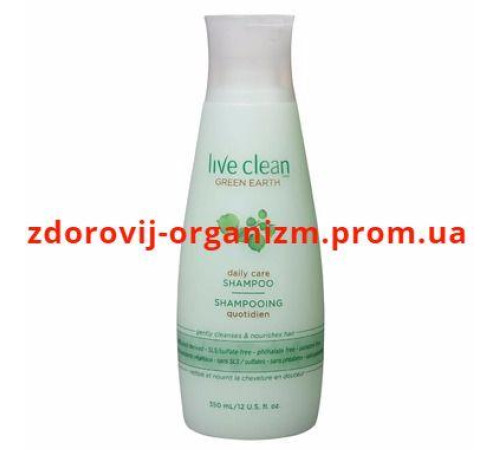 Зміцнювальний шампунь для волосся Live Clean Green "Зелена Земля" зміцнює Earth Moisturizing Shampoo