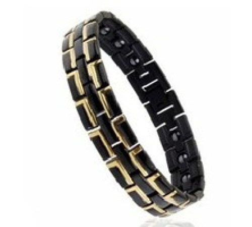 Турмаліновий браслет чорний із магнітами 4В1 Вековий Схід