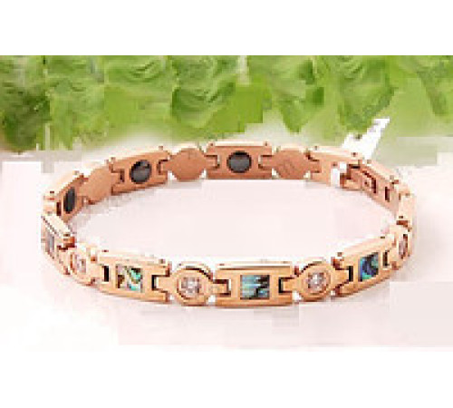 Магнітний титановий турмаліновий жіночий браслет Геліотіс рожеве золото Вековий Схід